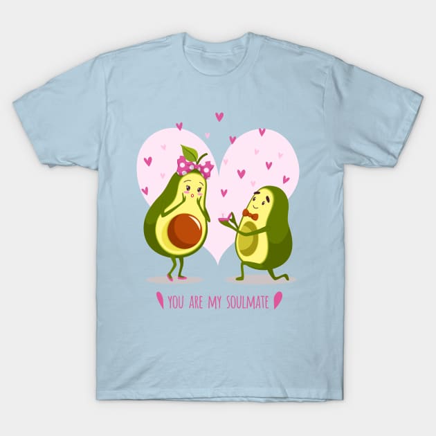 avocado couple proposal T-Shirt by Mako Design 